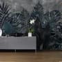 Dark Green Leafy Scenery Wallpaper Mural