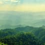Green Mountain Silhouette Wallpaper Mural