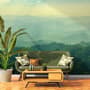 Green Mountain Silhouette Wallpaper Mural