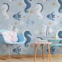Zebrafish and Seahorse Wallpaper Mural