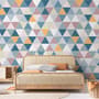 Geometric Style Colorful Triangle Wallpaper Mural