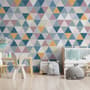Geometric Style Colorful Triangle Wallpaper Mural