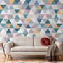Geometric Style Colorful Triangle Wallpaper Mural