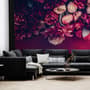 Red Dahlia Rose Floral Bouqet Wallpaper Mural