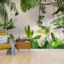 Realistic Tropical Jungle Plants Landscape Wallpaper Mural