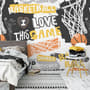 Cerceau de basket avec slogans sportifs Papier peint panoramique