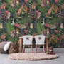 Watercolor Cute Kids Forest Animals in Forest Wallpaper Mural