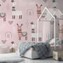 Fancy Lamb with Nursery Rainbow Wallpaper Mural