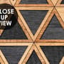 Geometric Triangle Shape Wood Texture Effect Wall Mural 