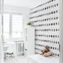 Watercolor Fullmoon Crescent Pattern Wallpaper Mural