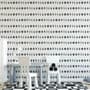 Watercolor Fullmoon Crescent Pattern Wallpaper Mural