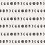 Watercolor Fullmoon Crescent Pattern Wallpaper Mural