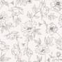 Poppy Drawing Floral Wallpaper Mural