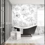 Poppy Drawing Floral Wallpaper Mural
