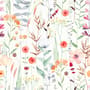 Watercolor Colorful Wildflower Garden Wallpaper Mural