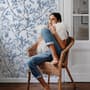 Monochrome Botanical Plants Chinoiserie Wallpaper Mural