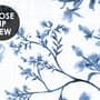 Monochrome Botanical Plants Chinoiserie Wallpaper Mural
