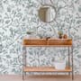Monochrome Botanical Plants Chinoiserie Wallpaper Mural