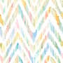 Watercolor Multicolor Chevron Ikat Design Art Wallpaper Mural
