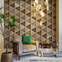 Geometric Shape Wood Look Texture Wallpaper Mural