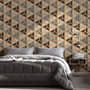 Geometric Shape Wood Look Texture Wallpaper Mural