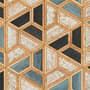 Geometric Shape Wood Look Texture Wallpaper Mural
