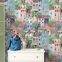 Kinder-Fototapete Kleine Stadt Süßes Aquarellhaus