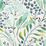 Green Leaf Branches with Berries Wallpaper Mural