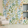 Colorful Watercolor Leaf & Plants Wallpaper Mural