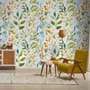 Colorful Watercolor Leaf & Plants Wallpaper Mural