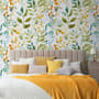 Colorful Watercolor Leaf & Plants Wallpaper Mural