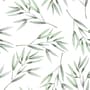 Watercolor Green Olive Leaves Pattern Wallpaper Mural