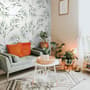 Watercolor Green Olive Leaves Pattern Wallpaper Mural