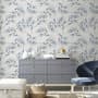 Watercolor Green Olive Leaves Pattern Wallpaper Mural