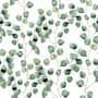 Watercolor Eucalyptus Leaf Pattern Wallpaper Mural