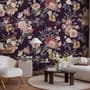 Vintage Dark Floral Bouquet Wallpaper Mural