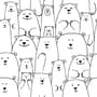 Hand Drawing Kids Cute Bear Art Wallpaper Mural
