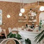 Herringbone Wood Texture Effect Wallpaper Mural