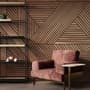 Geometric Wood Texture Effect Wallpaper Mural