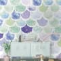 Colorful Mermaid Pattern Wallpaper Mural