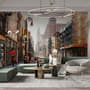 Oil Paintinging Style Street View of New York City Landscape Wallpaper Mural