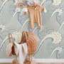 Watercolor Ocean Waves Wallpaper Mural