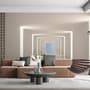 3D Look Illustrativer Abstrakter Weißer Korridor Fototapete
