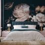 Dark Floral Peony Bouquet Wallpaper Mural