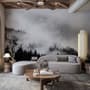 Misty Dark Forest Landscape Wallpaper Mural