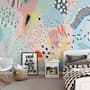 Colorful Abstract Geometric Kids Art Wallpaper Mural