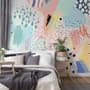 Colorful Abstract Geometric Kids Art Wallpaper Mural