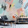 Colorful Abstract Geometric Kids Art Wallpaper Mural