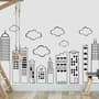 Kids Cute Black City Wall Decal Sticker
