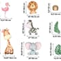 Niedliche Waldtiere mit Bananenblättern Wandtattoo für Kinder